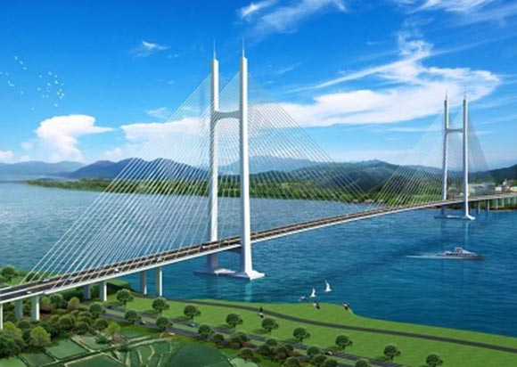 桥梁交通|低碳节能|广东第一斜拉桥江顺大桥